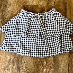 Madewell gingham tiered skirt